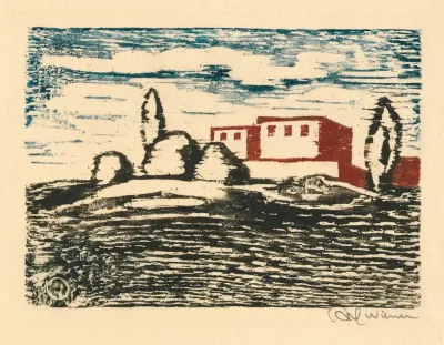 Ohne Titel Haus In Landschaft