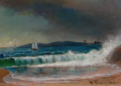 Oil Study For Seascape