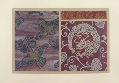 Oiseaux Au Vol Ornements Dragon Et Feuillage