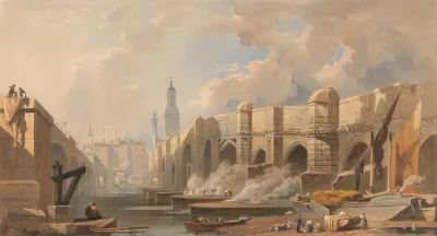 Old And New London Bridge