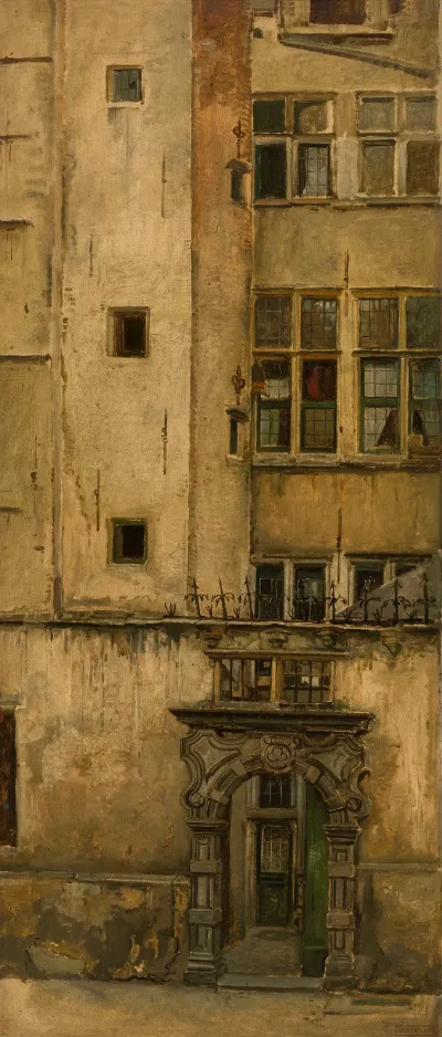 Old Antwerp Facade Klaverbladpoortje