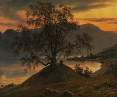 Old Birch Tree At The Sognefjord