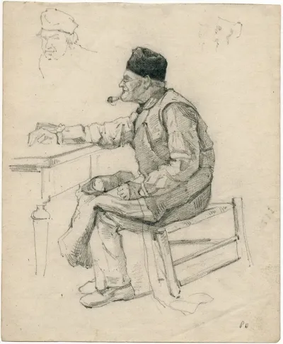 Old Cobbler At A Table Oude Schoenmaker Bij Een Tafel