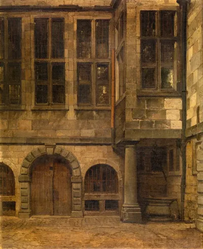 Old Courtyard Of Antwerp Town Hall