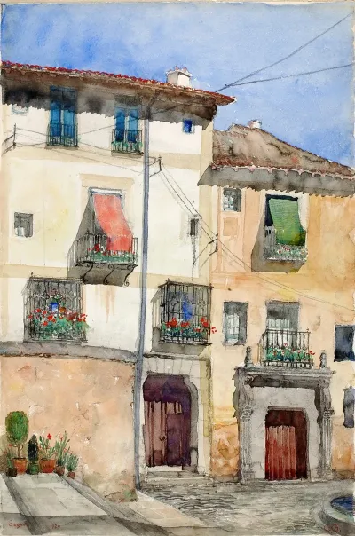 Old House At Segovia Spain