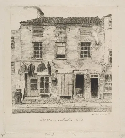 Old House In Rector Street From Scenes Of Old New York