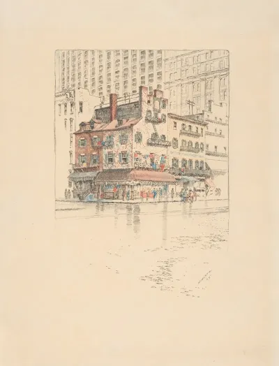 Old Houses On Battery Park