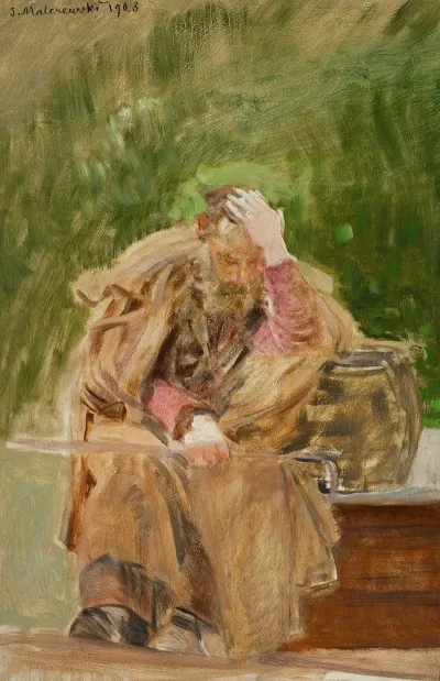 Old Man At A Water Well