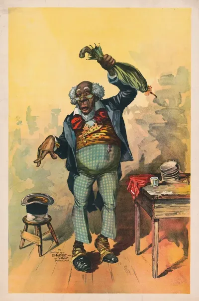 Old Man With Umbrella And Top Hat