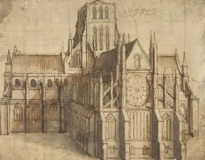 Old St Pauls Cathedral London Seen From The East