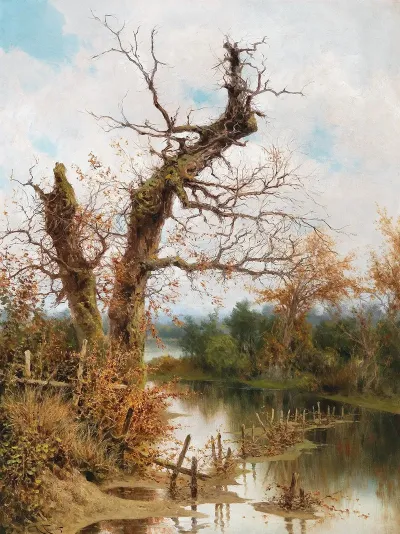 Old Tree By The Stream