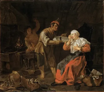 Old Woman In A Gossip Chair