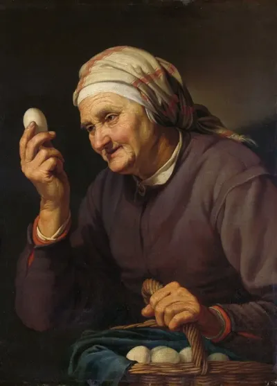 Old Woman Selling Eggs