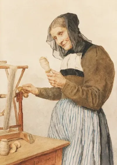 Old Woman With Spindle