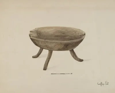 Old Wood Stool
