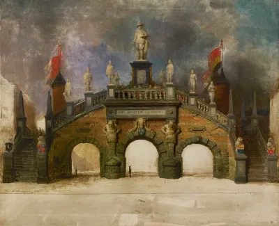 Olieverfschets Van De Triomfboog Voor De Rubensfeesten