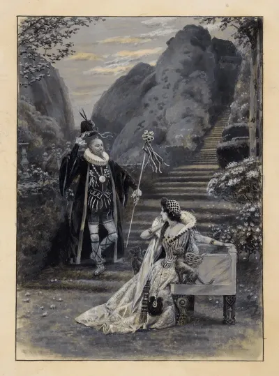 Olivias Garden Malvolio Mr Tree Olivia Miss Maud Jeffries In Shakespeares Twelfth Night Iii 4