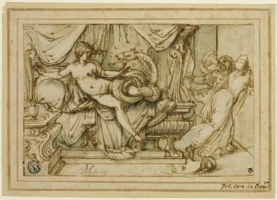 Olympias Mother Of Alexander Visited By Zeus In The Guise Of A Serpent
