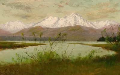 Olympic Range From Skokomis River Washington