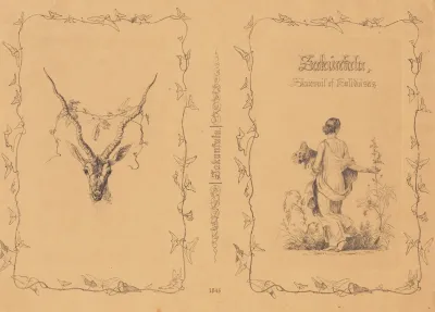 Omslag Til M Hammerichs Oversaettelse Af Kalidasas Sakuntala Kbh 1845