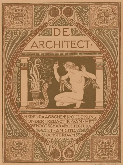 Omslagontwerp Voor De Architect 1911