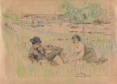 On The Banks Of The Seine Nel And Simon Levy