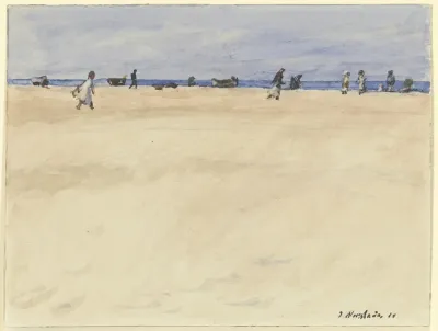 On The Beach At Port Said