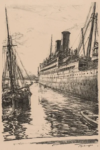 On The Clyde 1917 1918 The Tuscania At Glasgow