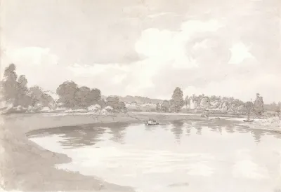 On The River Wye With Wilton Castle Ruins On A Bend In The River