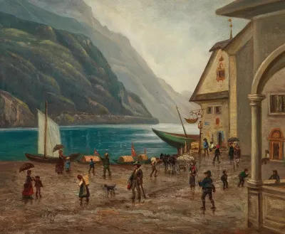 On The Shore Of Lake Konigssee Near Berchtesgaden