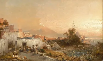 On The Veranda In The Background Naples