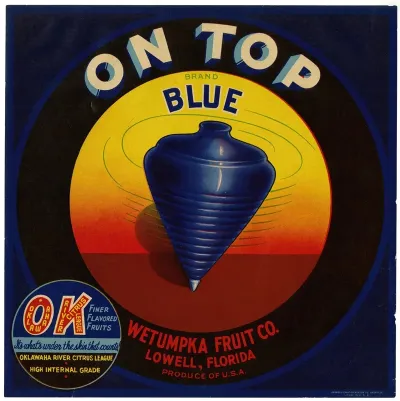 On Top Brand Blue Label Citrus Label