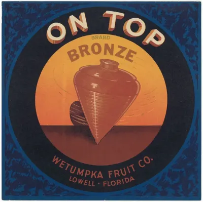 On Top Brand Bronze Label Citrus Label