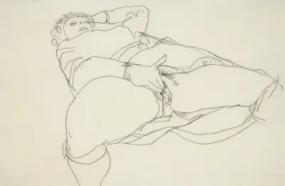 Onanierende Frau Mit Gespreizten Schenkeln Masturbating Woman With Spread Thighs