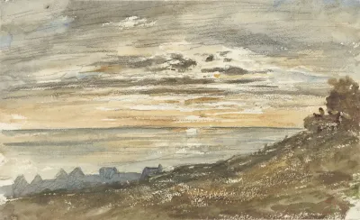 Ondergaande Zon Te Trouville