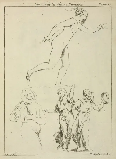 One Nude And Three Clothed Female Figures