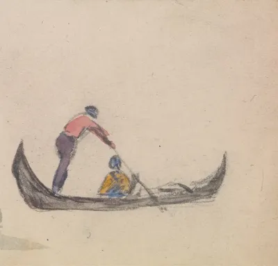 One Of A Group Of Three Studies Of Gondolas 2
