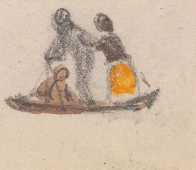 One Of A Group Of Three Studies Of Gondolas