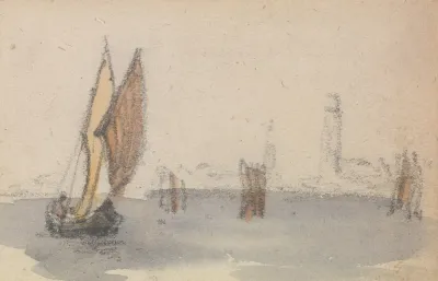 One Of A Group Of Three Studies On The Venetian Logoon