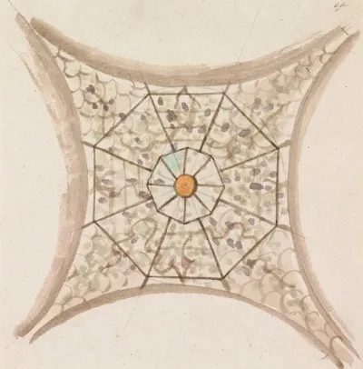One Of Four Sketches Of Ceilings In The Vatican Gallery 2