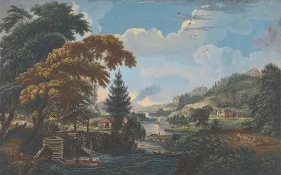 One Of Six Remarkable Views In The Provinces Of New York New Jersey And Pennsylvania From Scenographi Americana