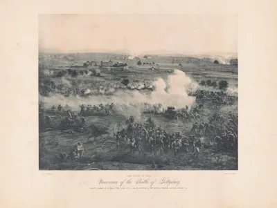 One View Of The Panaroma Of The Battle Of Gettysburg Picketts Charge As It Really Took Place July 3 1863