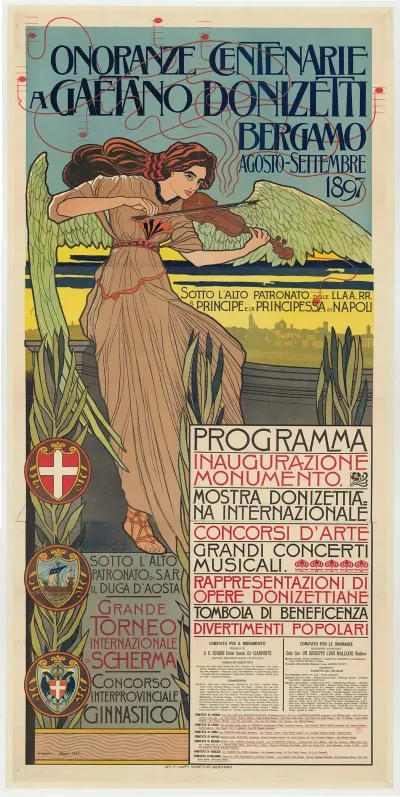 Onoranze Centenarie A Gaetano Donizetti Bergamo Agosto Settembre 1897