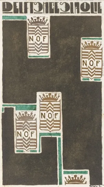 Ontwerp Voor Affiche Voor Delftsche Slaolie