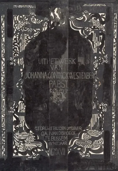Ontwerp Voor Boekband Van Uit Het Werk Van Johanna Coninckwestenberg Pabst Bussum 1917