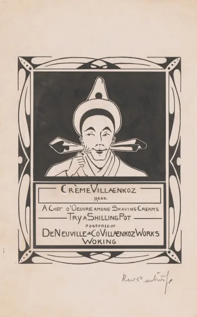 Ontwerp Voor Een Advertentie Van Creme Villaenkoz Scheerschuim
