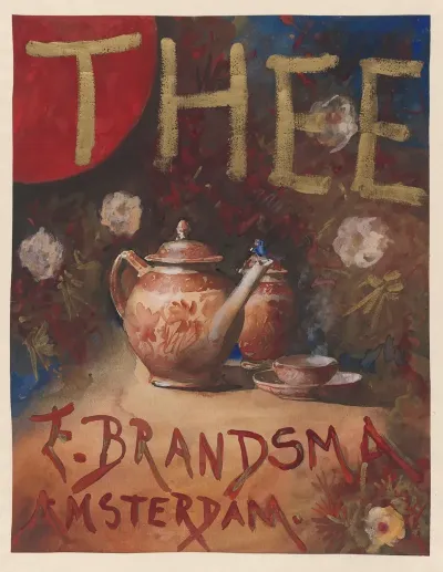 Ontwerp Voor Een Affiche Voor Thee Van E Brandsma Amsterdam 2