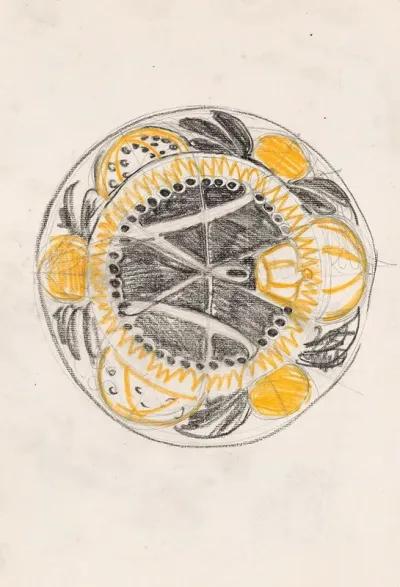 Ontwerp Voor Een Gedenkbord Ter Gelegenheid Van De Inhuldiging Van Koningin Wilhelmina