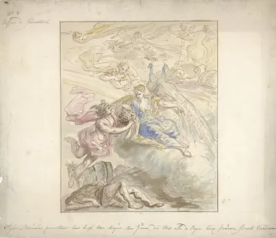 Ontwerp Voor Een Kamerbeschildering Met Allegorie Op De Lucht
