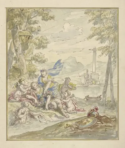 Ontwerp Voor Een Kamerbeschildering Met Armida En Rinaldo